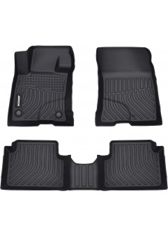 JDMON Floor Mats Compatible with 2022 Ford Maverick (Non-Hybrid), All Weather Car Mats 2 Row Front & Rear Custom Fit Floor Liner Black